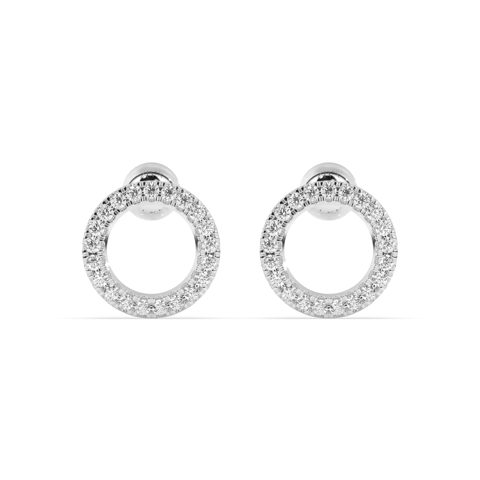 Helios Diamond Ring Stud Earrings